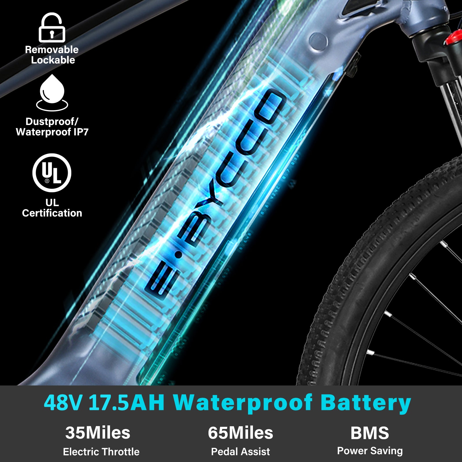 E·Bycco 48V Electric Bike Battery for E8/E9/EB7/EB9
